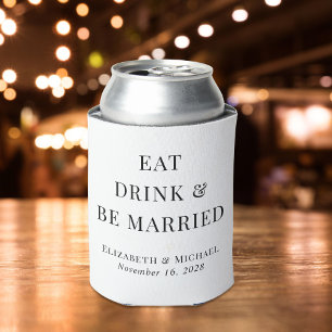 Moderne Hochzeit Essen Trinken und Verheiratet Sei Dosenkühler