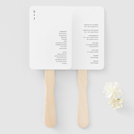 Moderne Hochzeit Fächer (Vorne und Hinten)