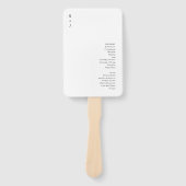 Moderne Hochzeit Fächer (Vorderseite)