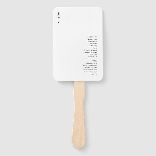 Moderne Hochzeit Fächer (Vorderseite)