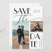 Moderne Hochzeit | Fettformatierung mehrerer Fotos Save The Date (Vorne/Hinten)