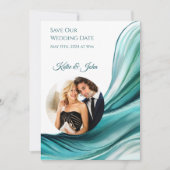 Moderne Hochzeit - Foto-Grün-Grün-Save the Date- Save The Date (Vorderseite)