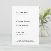 Moderne Hochzeit ganz einfach Save The Date (Stehend Vorderseite)