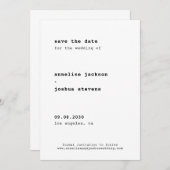 Moderne Hochzeit ganz einfach Save The Date (Vorne/Hinten)