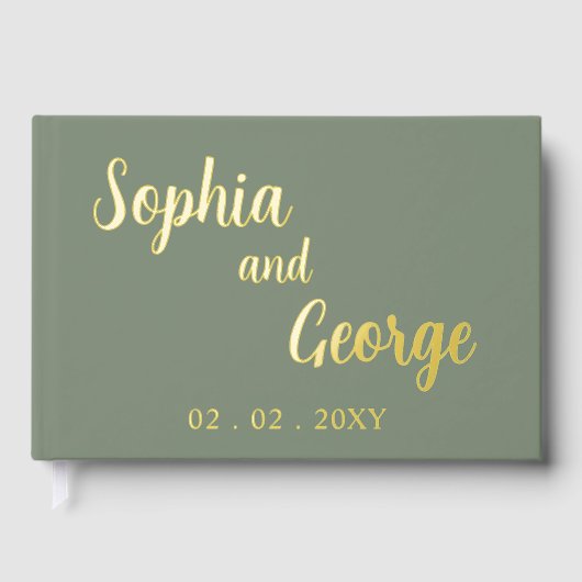 Moderne Hochzeit Gästebuch (Vorderseite)