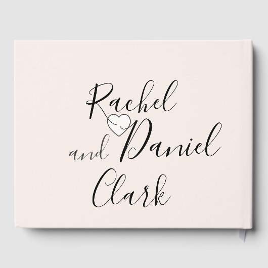 Moderne Hochzeit Gästebuch (Rückseite)