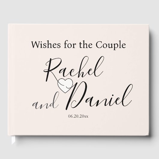 Moderne Hochzeit Gästebuch (Vorderseite)