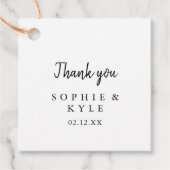 Moderne Hochzeit Geschenkanhänger (Vorderseite)