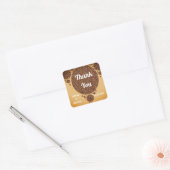 Moderne Hochzeit großes Wildkatzen Muster Vielen D Quadratischer Aufkleber (Umschlag)