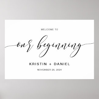 Moderne Hochzeit Herzlich willkommen auf unserem B Poster