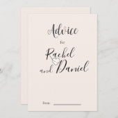 Moderne Hochzeit Hinweiskarte (Vorne/Hinten)