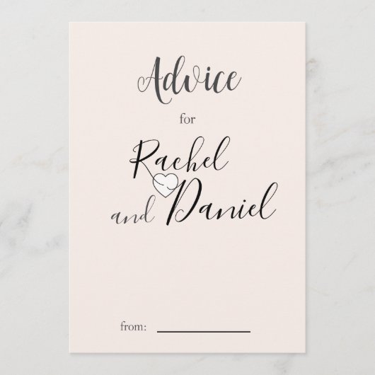 Moderne Hochzeit Hinweiskarte (Vorderseite)