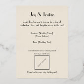 Moderne Hochzeit im 19. Jahrhundert, Einladung von (Rückseite)