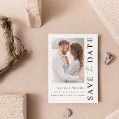 Moderne Hochzeit im Blush Foto Save The Date