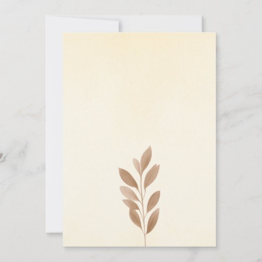 Moderne Hochzeit im Boho Blumen Herbst Einladung (Rückseite)