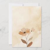 Moderne Hochzeit im Boho Blumen Herbst Einladung (Rückseite)