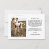 Moderne Hochzeit im eleganten Foto Dankeskarte (Rückseite)