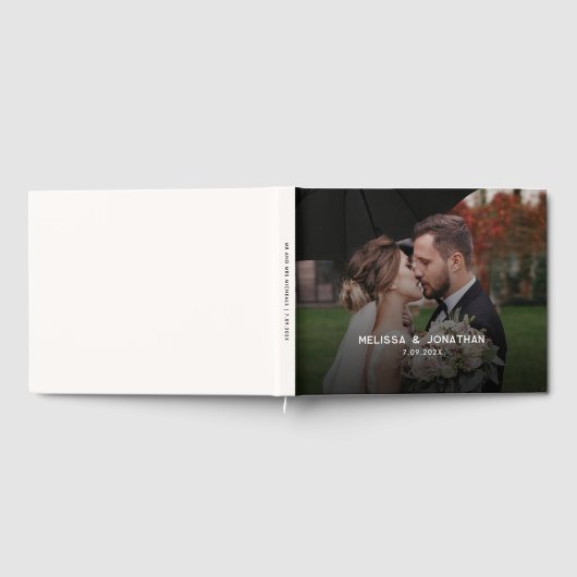 Moderne Hochzeit im eleganten Foto Gästebuch (Voll)