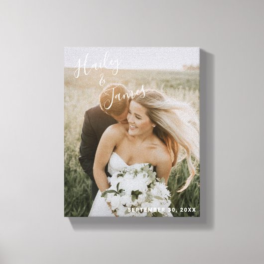 Moderne Hochzeit im eleganten Foto Leinwanddruck (Vorderseite)
