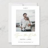 Moderne Hochzeit im eleganten Foto Magneteinladung (Vorderseite)