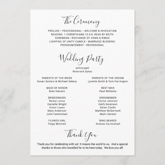 Moderne Hochzeit im eleganten Foto Programm (Rückseite)