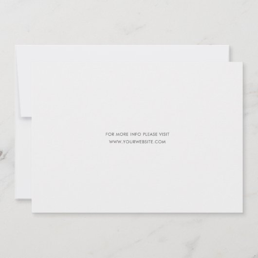 Moderne Hochzeit im eleganten Foto Save The Date (Rückseite)