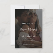 Moderne Hochzeit im eleganten Foto Save The Date (Vorderseite)