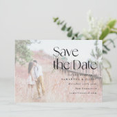 Moderne Hochzeit im eleganten Foto Save The Date (Stehend Vorderseite)