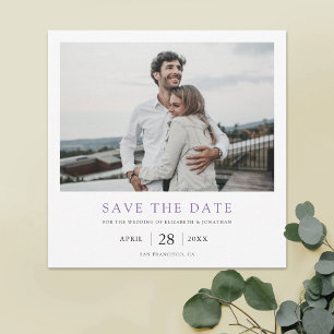 Moderne Hochzeit im eleganten Foto Save The Date