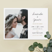 Moderne Hochzeit im eleganten Foto Save The Date