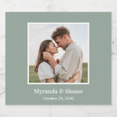 Moderne Hochzeit im Foto Bierflaschenetikett (Einzelnes Label)