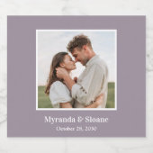 Moderne Hochzeit im Foto Bierflaschenetikett (Einzelnes Label)