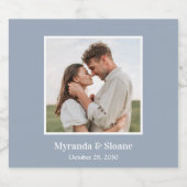 Moderne Hochzeit im Foto Bierflaschenetikett (Einzelnes Label)