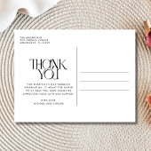 Moderne Hochzeit im Foto - Danke Postkarte