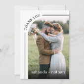 Moderne Hochzeit im Foto Dankeskarte (Vorderseite)