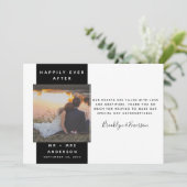 Moderne Hochzeit im Foto Dankeskarte (Stehend Vorderseite)