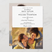 Moderne Hochzeit im Foto Einladung (Vorne/Hinten)