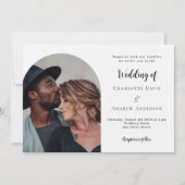 Moderne Hochzeit im Foto Einladung (Vorderseite)