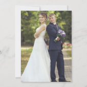 Moderne Hochzeit im Foto Einladung (Rückseite)