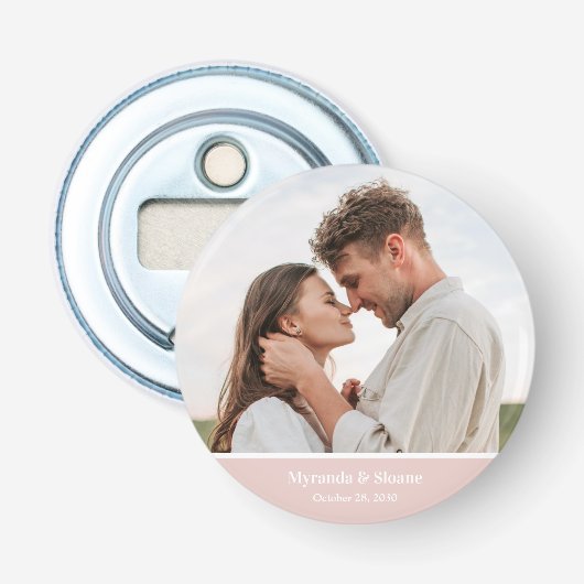 Moderne Hochzeit im Foto Flaschenöffner (Vorderseite)