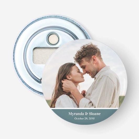 Moderne Hochzeit im Foto Flaschenöffner (Vorderseite)