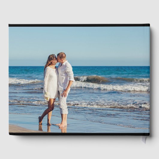 Moderne Hochzeit im Foto Gästebuch (Rückseite)