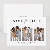 Moderne Hochzeit im Foto Save The Date (Vorne/Hinten)