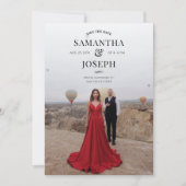 Moderne Hochzeit im Foto Save The Date (Vorderseite)