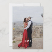 Moderne Hochzeit im Foto Save The Date (Rückseite)