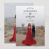 Moderne Hochzeit im Foto Save The Date (Vorne/Hinten)