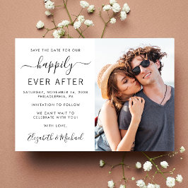Moderne Hochzeit im Foto Save The Date