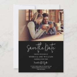 Moderne Hochzeit im Foto Save The Date