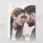 Moderne Hochzeit im Foto Save The Date (Vorderseite)