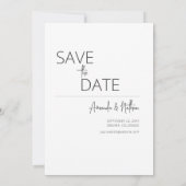 Moderne Hochzeit im Foto Save The Date (Rückseite)